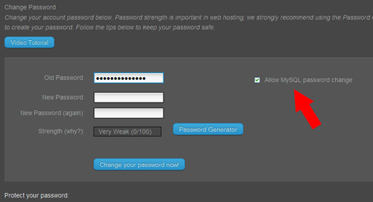 Change Your cPanel Password