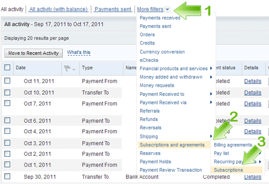 PayPal Subscriptions